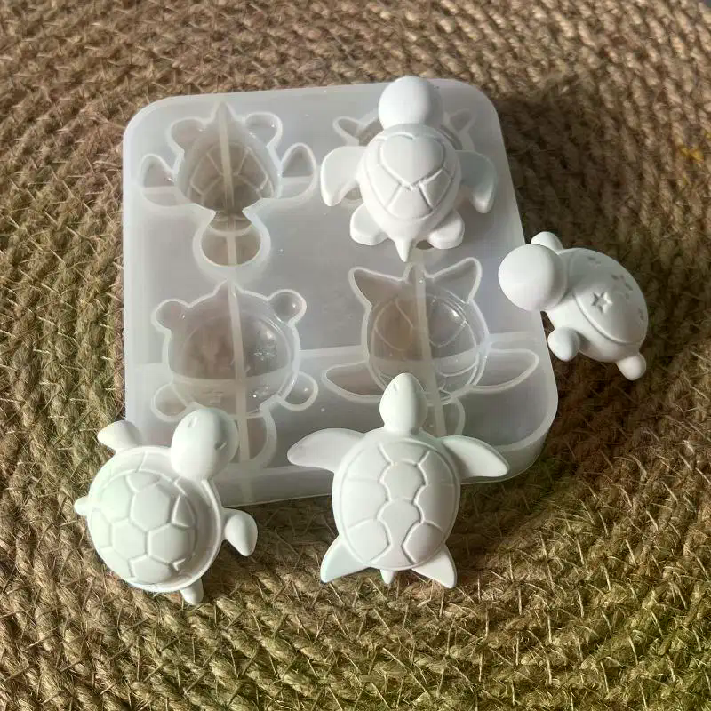 Soap Making Supplies - Four Turtles Plaster Silicone Molds DIY
