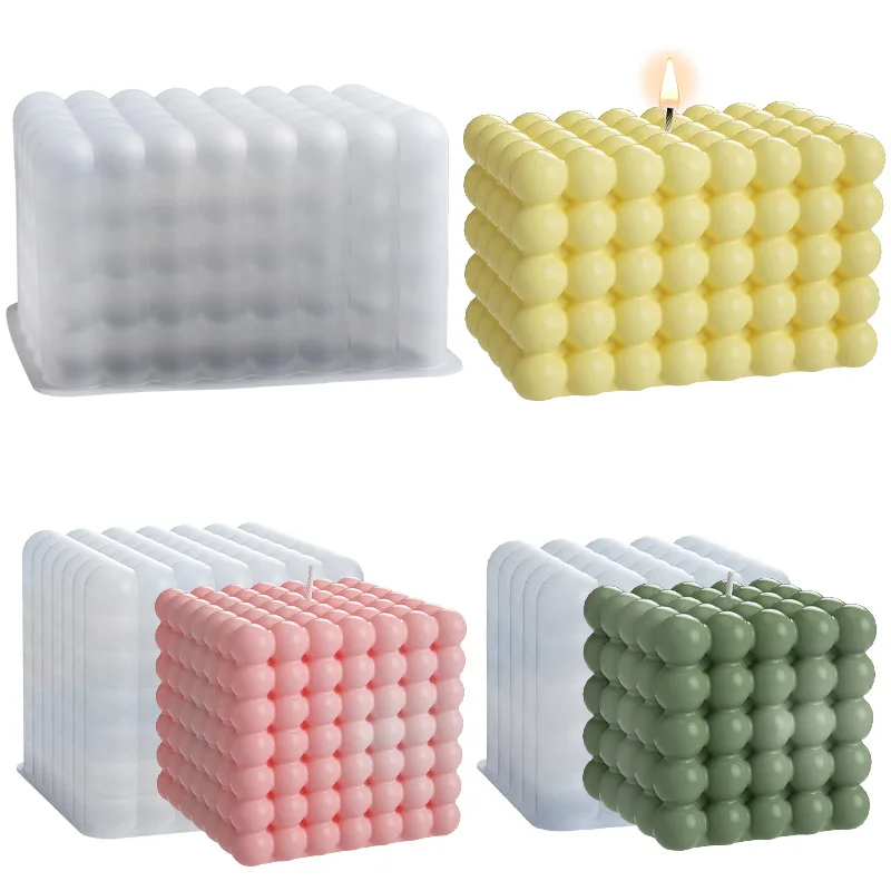 Soap Making Ins - Large Bubble Cube Candles Silicone Mold