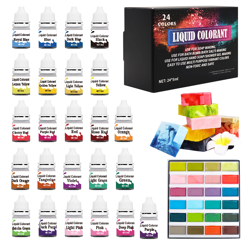 Soap Making Ins - 24-color bath ball soap dye –