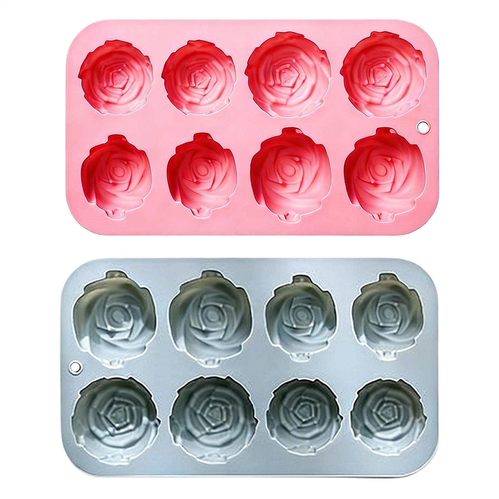 Soap Making Supplies - 8 Holes Rose Flower Silicone Molds