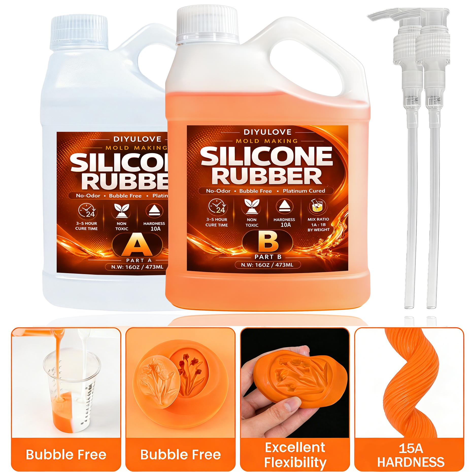 Soap Making Supplies - Liquid Silicone Rubber Kit,High-Performance Fast Cure