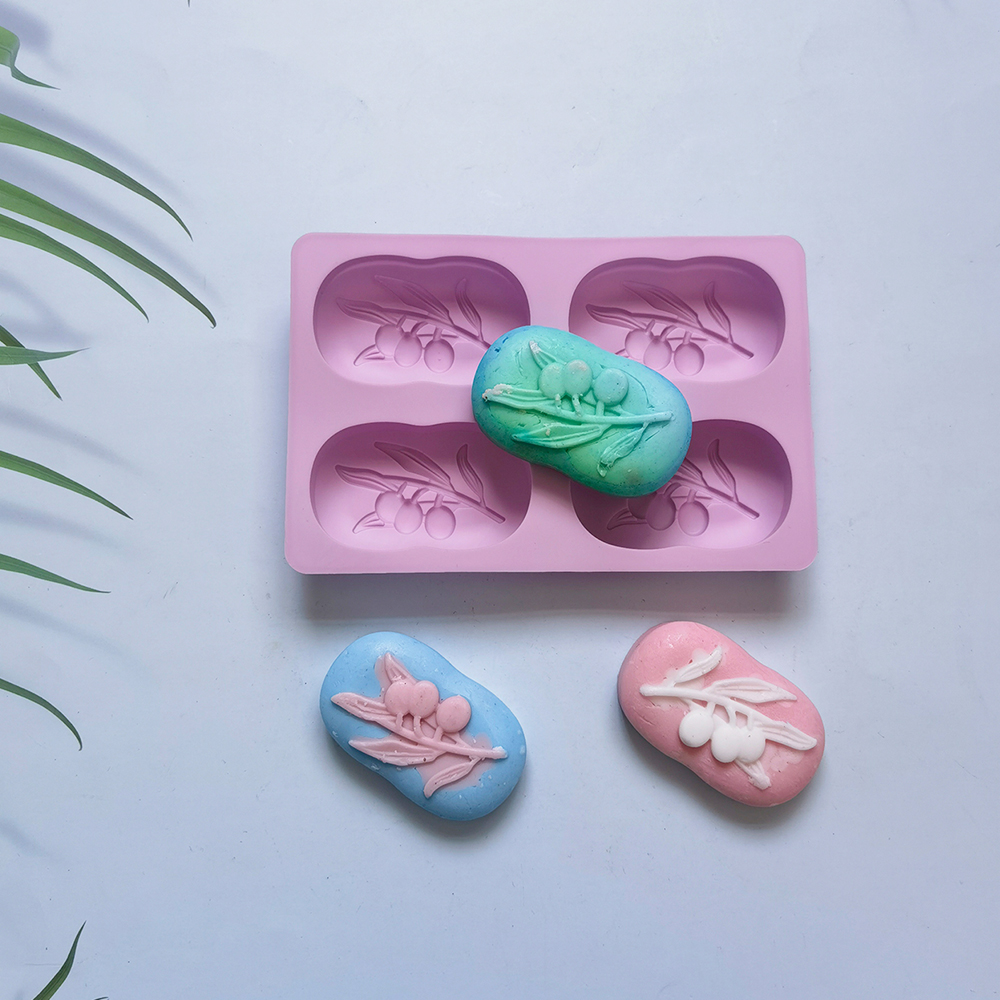 4 Cavities Oval Olive Tree Sil - Soap Making Fragrance ulasan dan harga