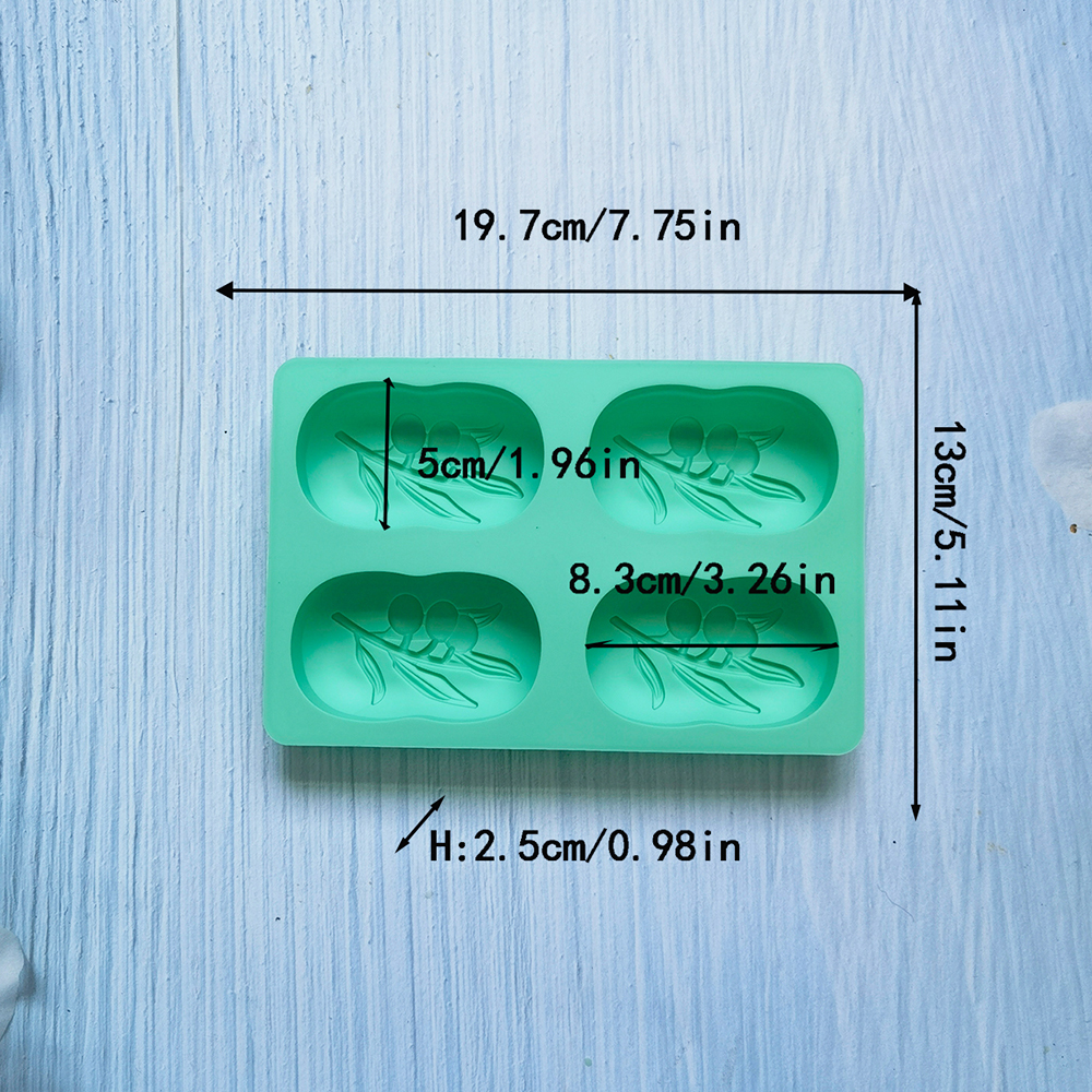 4 Cavities Oval Olive Tree Sil - Soap Making Fragrance ulasan dan harga