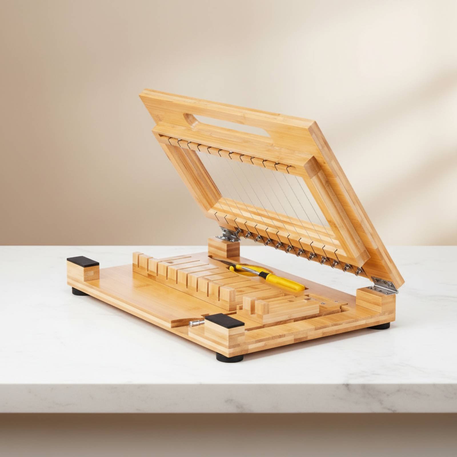 Bamboo Soap Cutter 2-in-1 Desi - Soap Making Ins ulasan dan harga