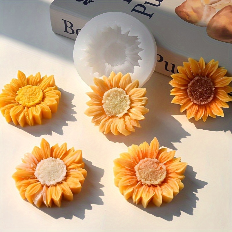 Vibrant 3D Sunflower Silicone  - Soap Making Supplies ulasan dan harga