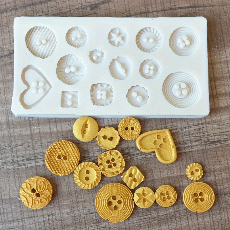 Buttons Shape Silicone Mold Si - Soap Making Guide ulasan dan harga