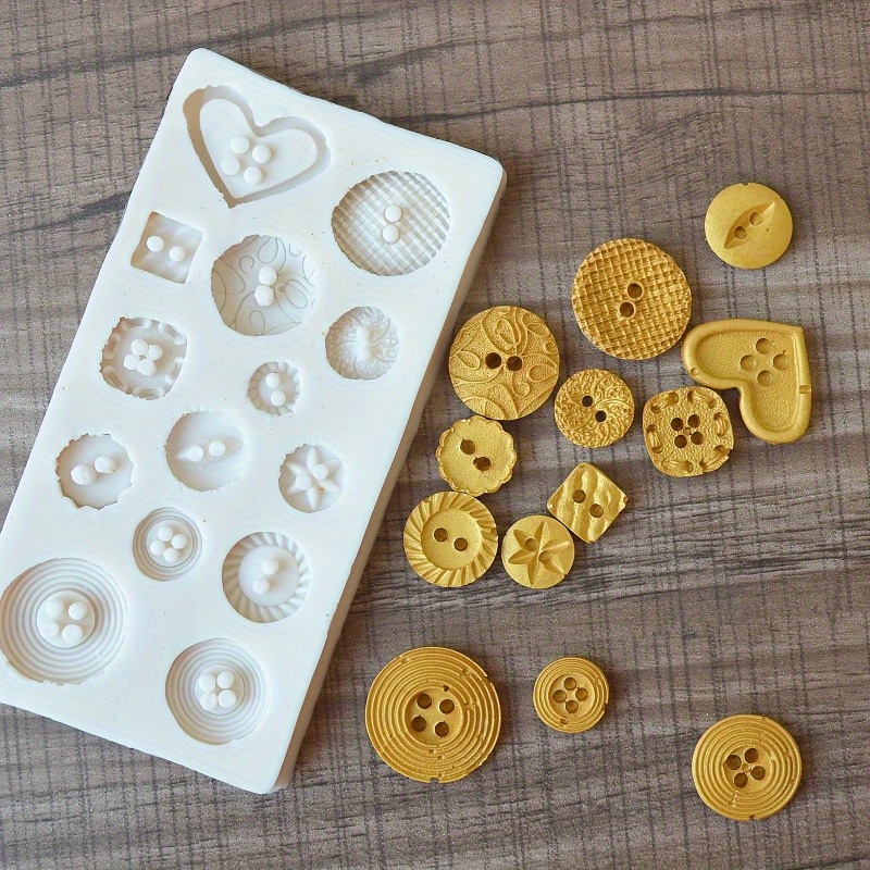 Buttons Shape Silicone Mold Si - Soap Making Guide ulasan dan harga