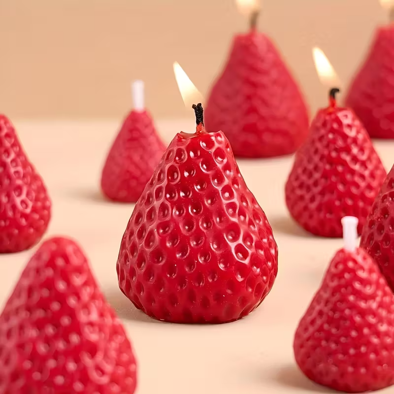 Strawberry Silicone Candle Mol - Soap Making Supplies ulasan dan harga