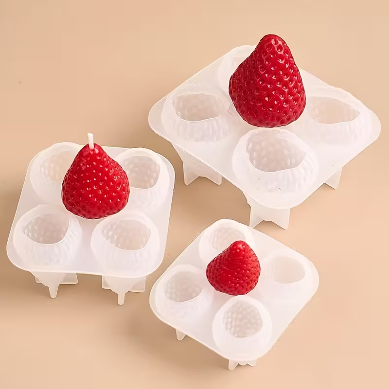 Strawberry Silicone Candle Mol - Soap Making Supplies ulasan dan harga