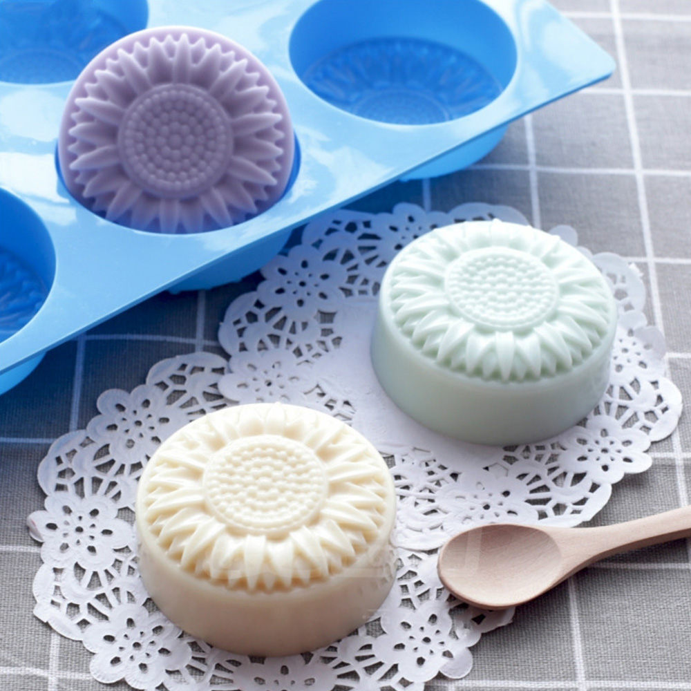 6 Cavity Silicone molds Flower - Soap Making Game ulasan dan harga