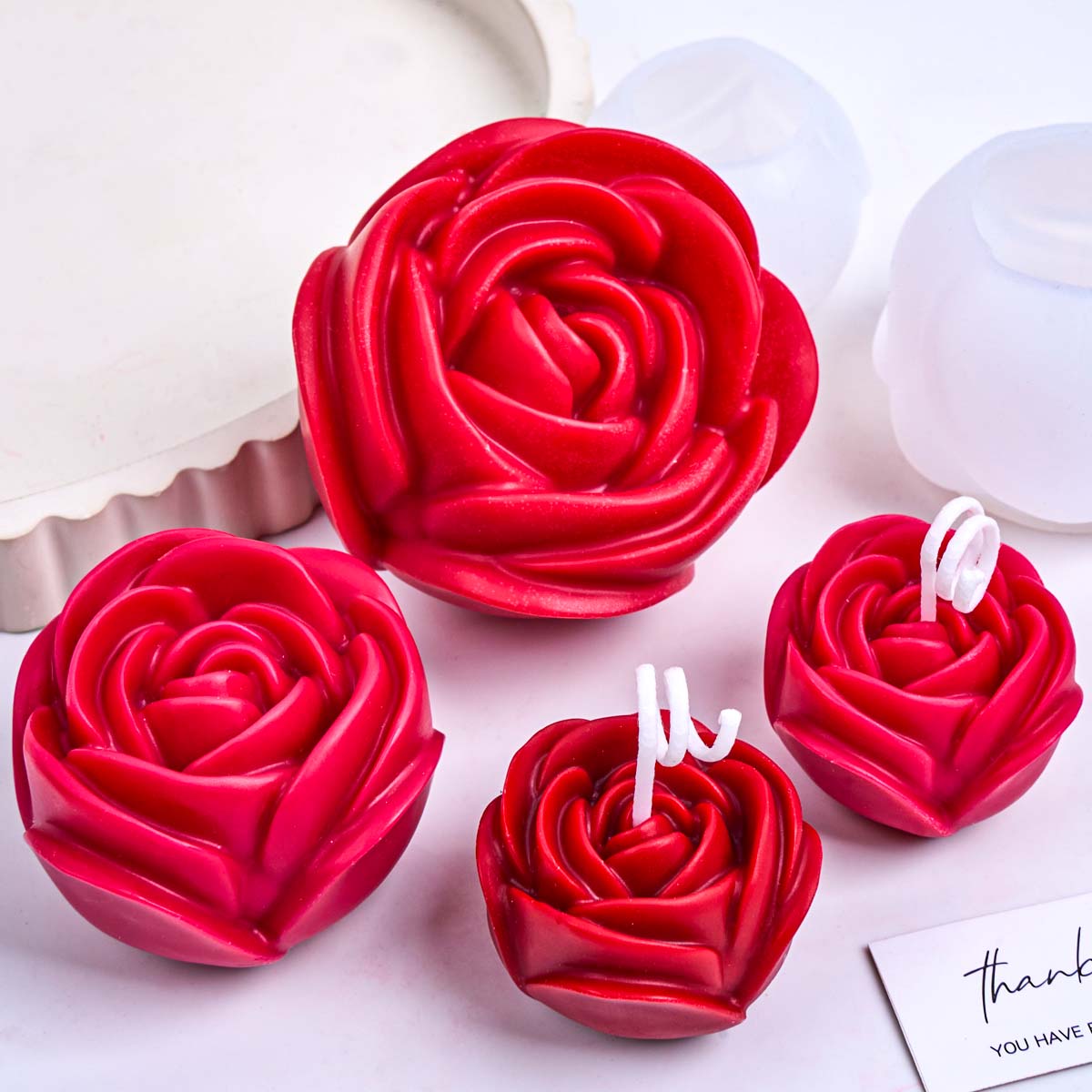 3D Flower Shape Silicone Candl - Soap Making Fragrance ulasan dan harga