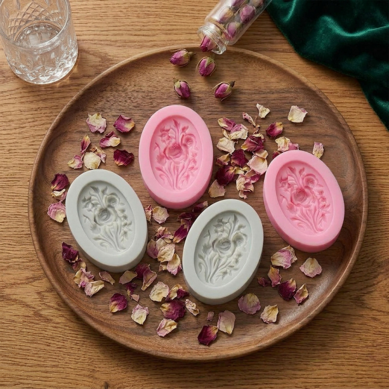 4 Silicone mold with flower sh - Soap Making Supplies ulasan dan harga