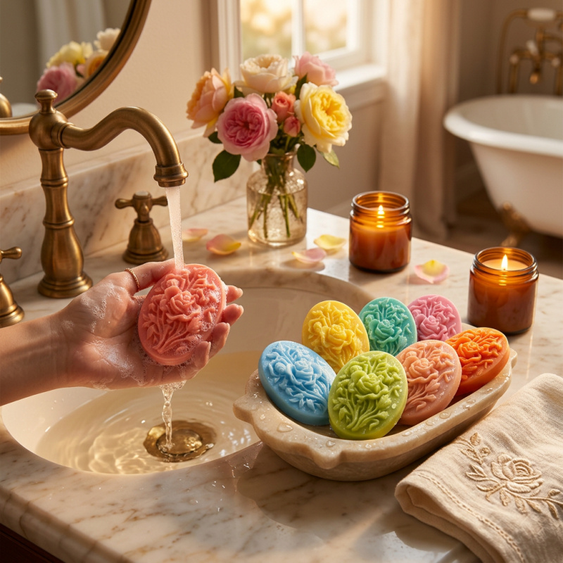 4 Silicone mold with flower sh - Soap Making Supplies ulasan dan harga