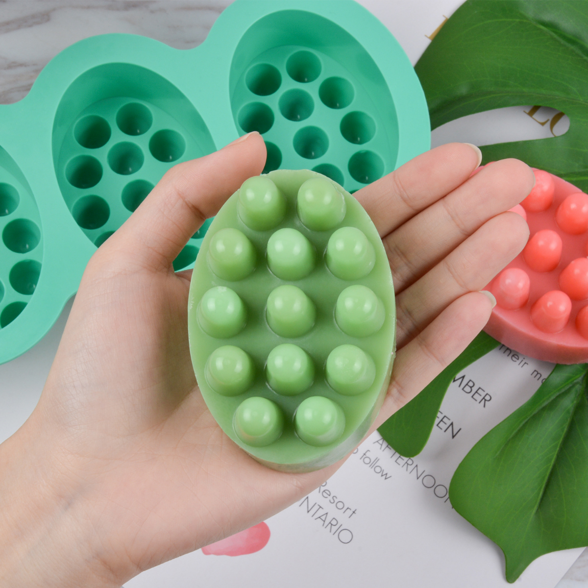 4 Hole Oval Massage Soap Silic - Soap Making Instructions ulasan dan harga