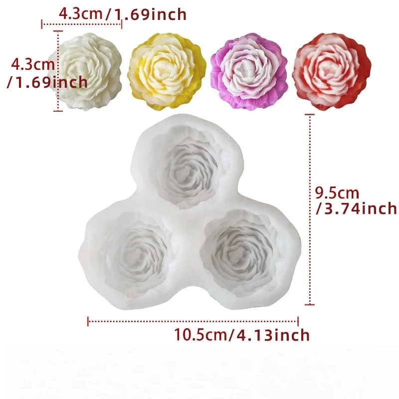 Peony Flower Candle Silicone M - Soap Making Supplies ulasan dan harga